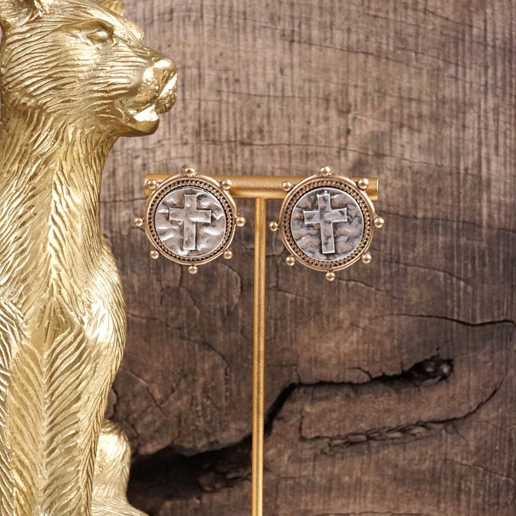 Cross Stud Earrings
