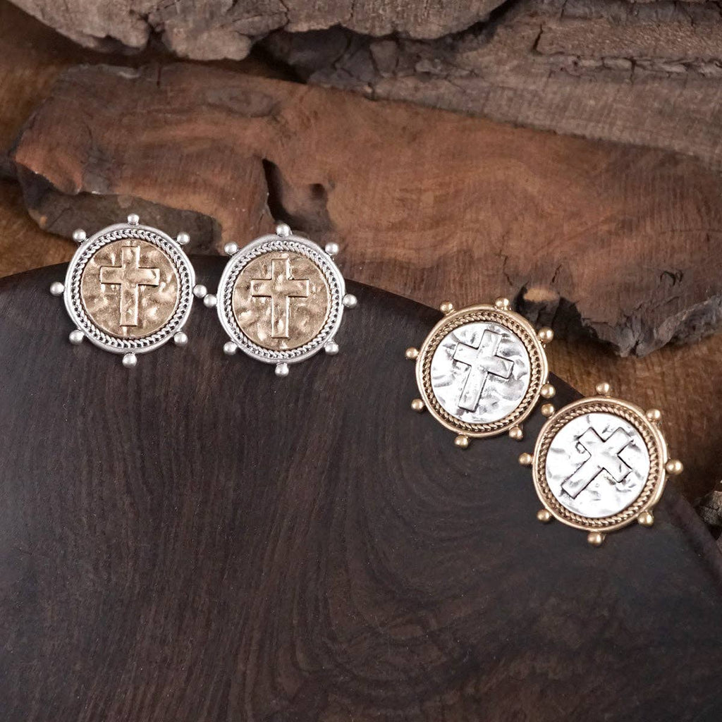 Cross Stud Earrings