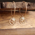 Coin Hoop Earrings
