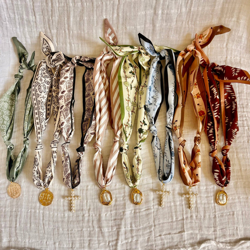 Scarf Necklace: Multiple Colors & Pendants