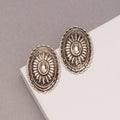 Oval Concho Earrings
