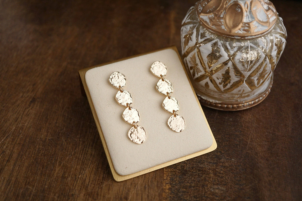 Mixed Metal Dangle Earrings