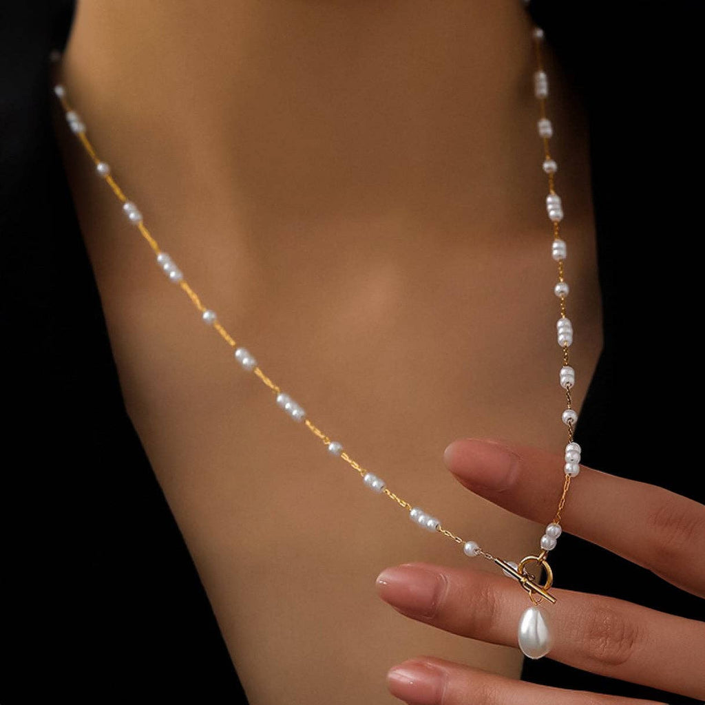 18K Gold Plated Waterproof Stainless Steel Chain Necklace - 7058: S0OX3T7058
