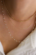 18K Gold Plated Waterproof Stainless Steel Chain Necklace - 7537: S0OX3T7537