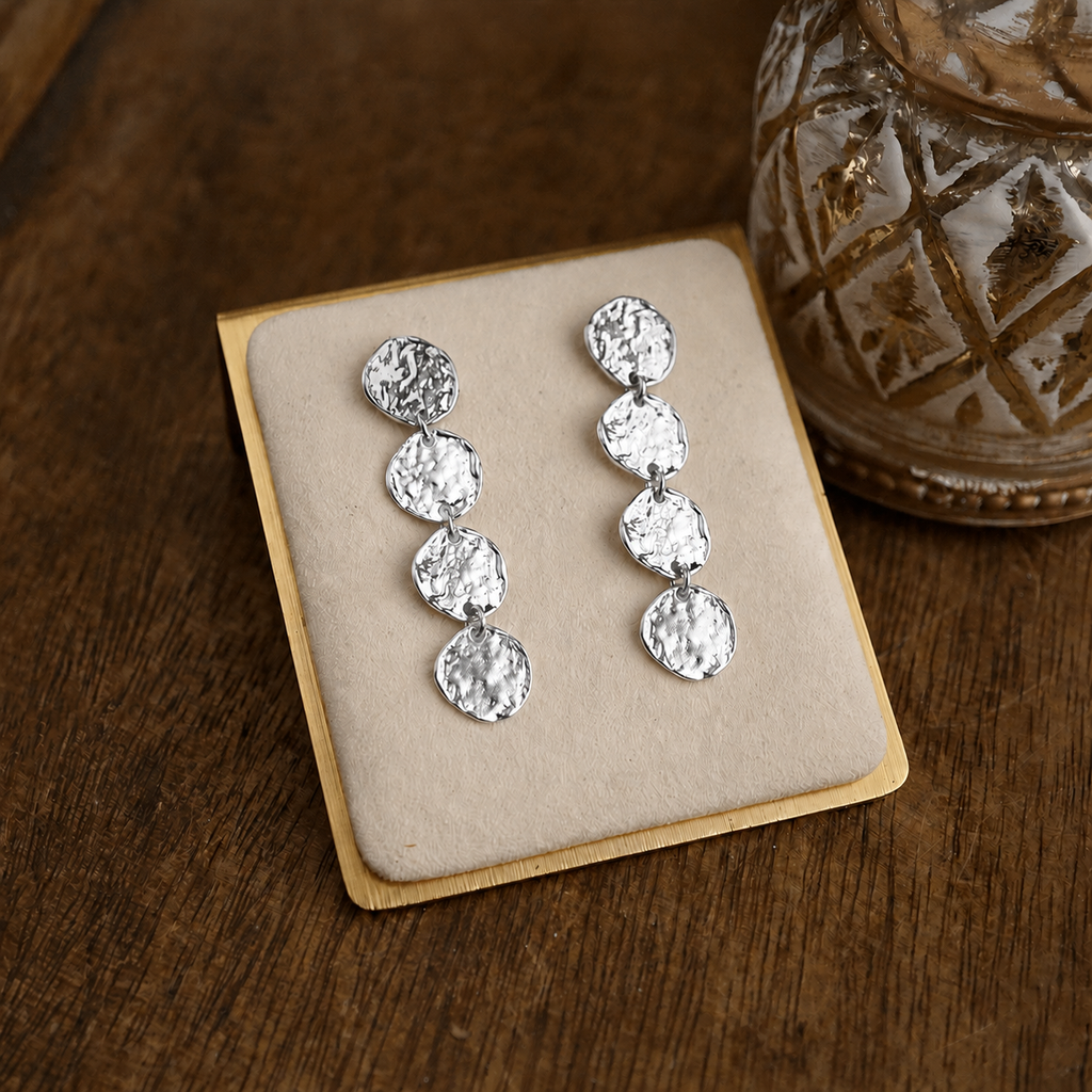 Mixed Metal Dangle Earrings