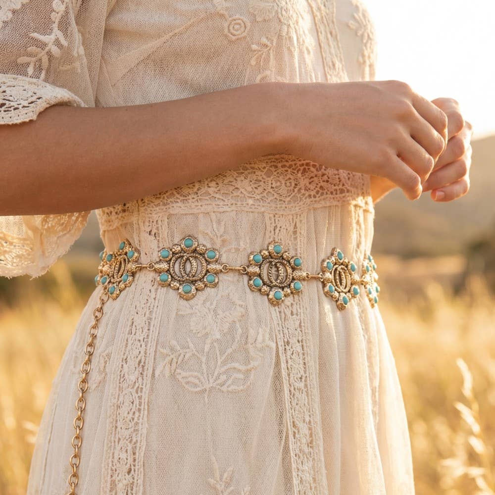 Turquoise Chain Belt