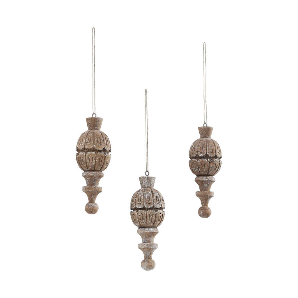 Vintage Carved Wooden Finial Ornament