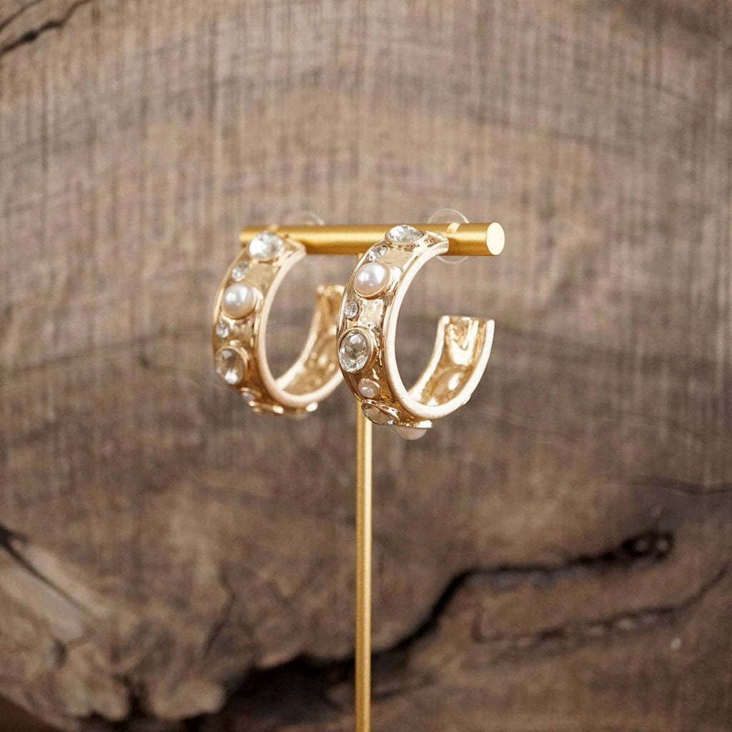 Jeweled Hoop Earrings