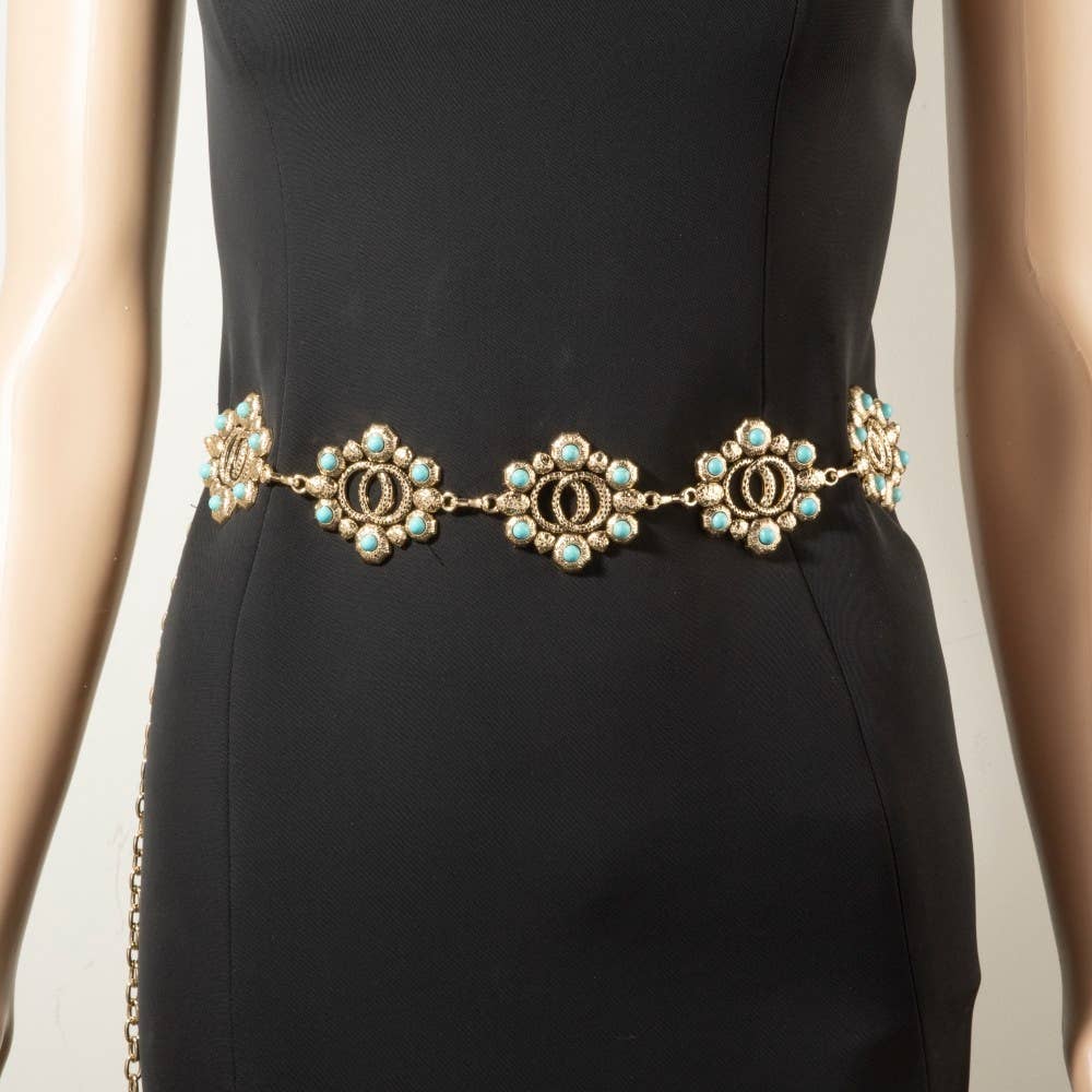 Turquoise Chain Belt