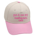 TWO TONE EMBROIDERY  WORD BASEBALL HAT CAP | 40HW730: Pink