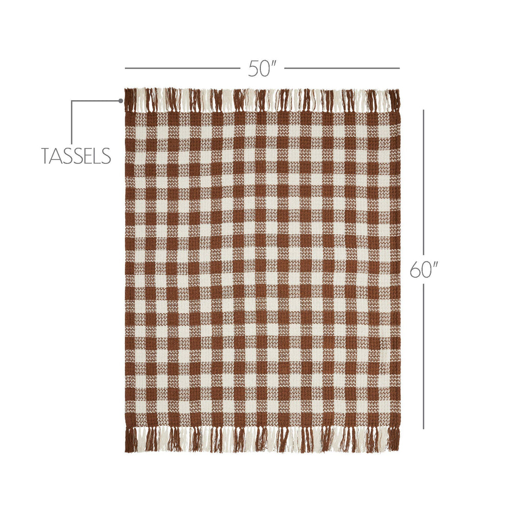Amber Heritage Check Throw Blanket
