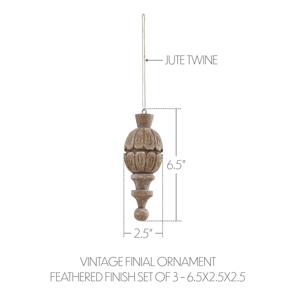 Vintage Carved Wooden Finial Ornament