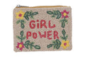 “Girl Power” Beaded Coin Purse
