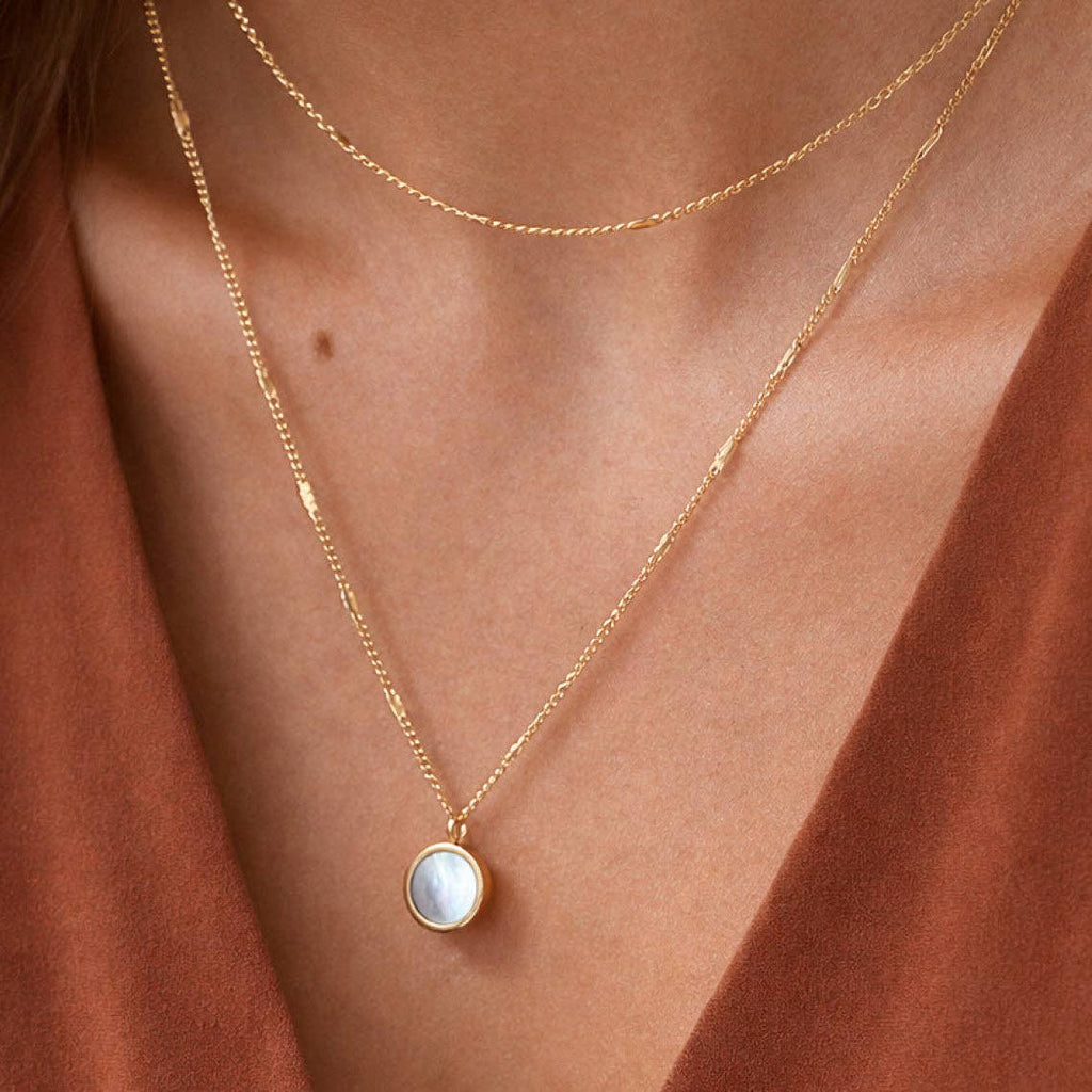 18K Gold Plated Waterproof Stainless Steel Chain Necklace - 7237: S0OX3T7237