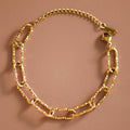 18K Gold Plated Waterproof Stainless Steel Chain Bracelet - 7069: S0OX3T7069