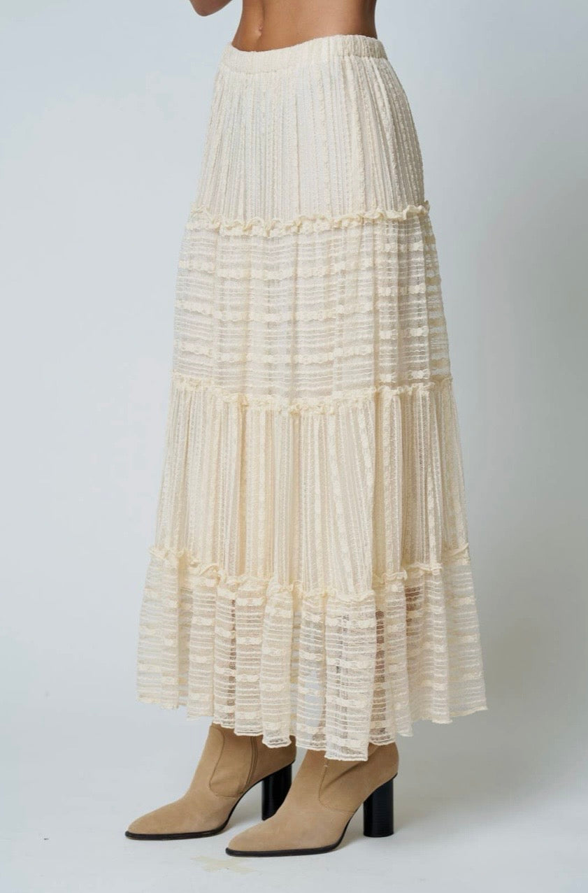 Striped Lace Skirt