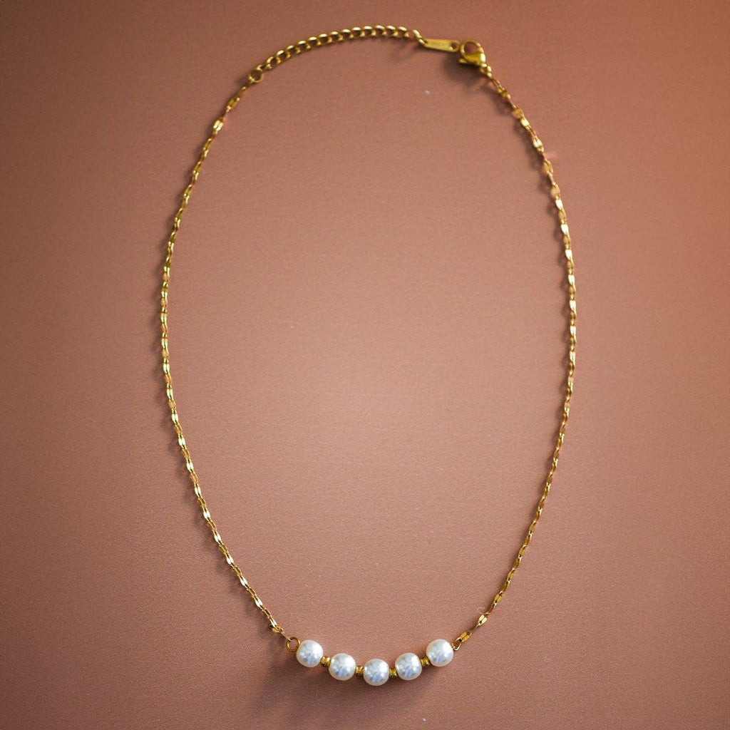 18K Gold Plated Waterproof Stainless Steel Chain Necklace - 7235: S0OX3T7235 Gold