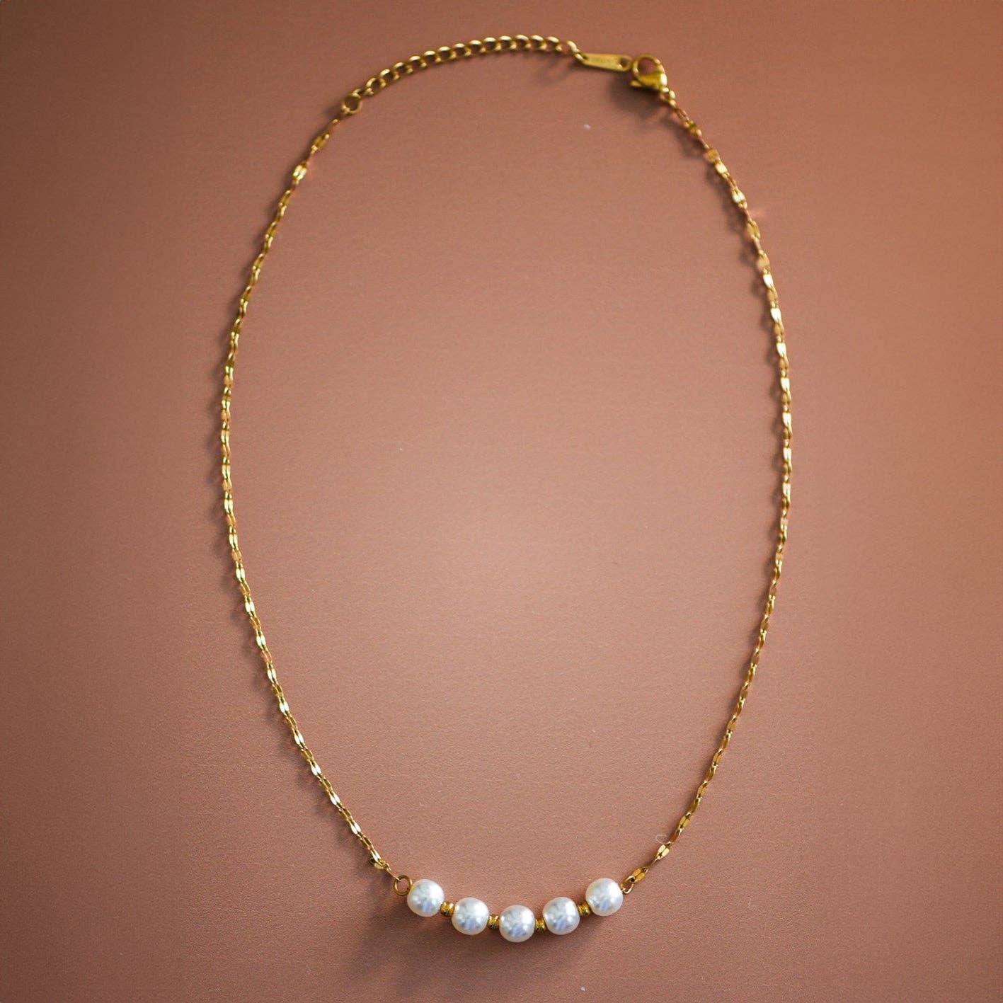 18K Gold Plated Waterproof Stainless Steel Chain Necklace - 7235: S0OX3T7235 Gold