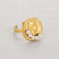 Vintage Coin Butterfly Open Ring