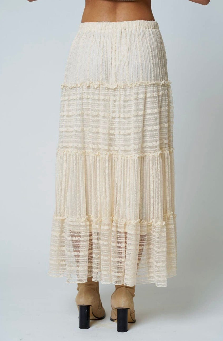 Striped Lace Skirt