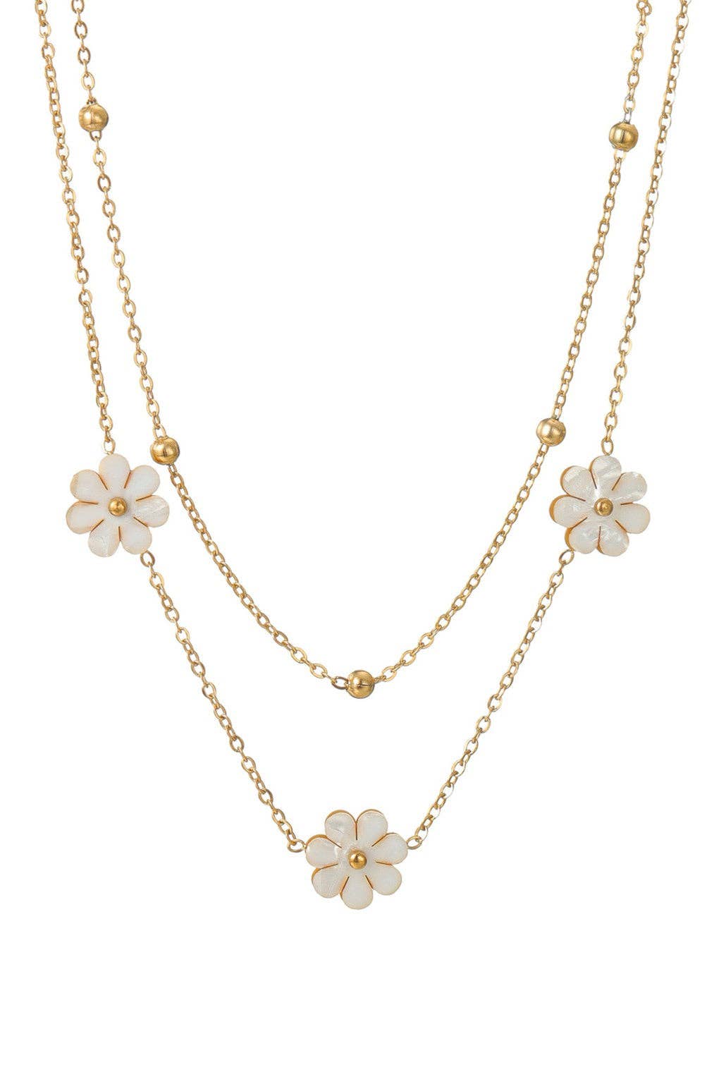 18K Gold PVD Plated Waterproof Stainless Steel Chain Necklace - 7669: S0OX3T7669h