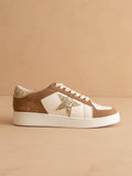 The Liberty | Camel Glitter Star Sneaker: CAMEL / 6.5