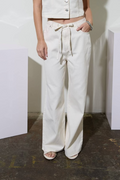 Cream Bow Tie Jeans