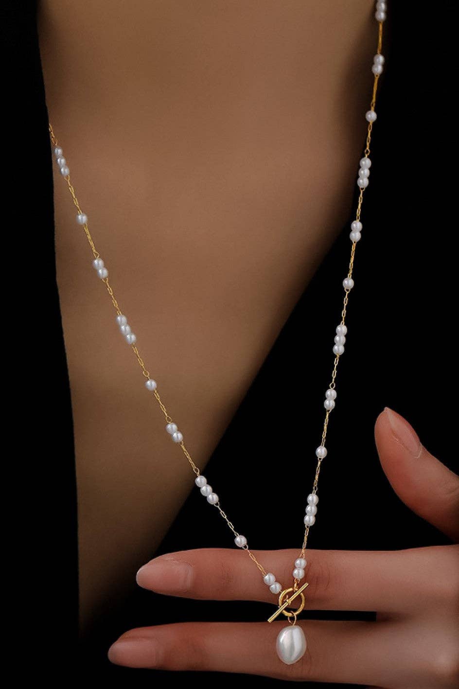 18K Gold Plated Waterproof Stainless Steel Chain Necklace - 7058: S0OX3T7058