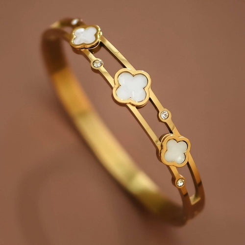 18K Gold Plated Waterproof Stainless Steel Bangle - 7732: S0OX3T7732