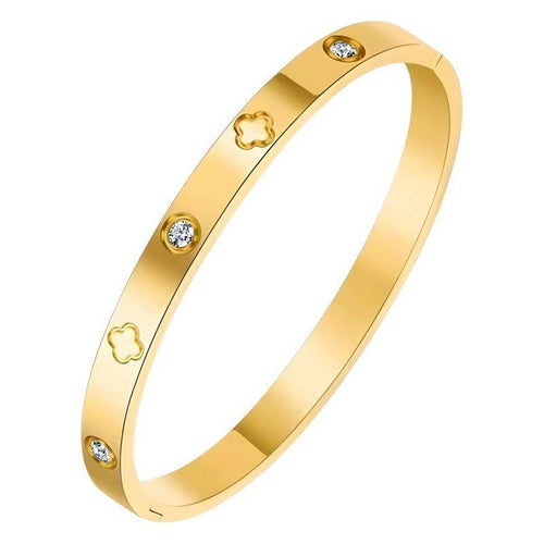 18K NON-TARNISH WATERPROOF STAINLESS STEEL BANGLE | 40B5154: GOLD