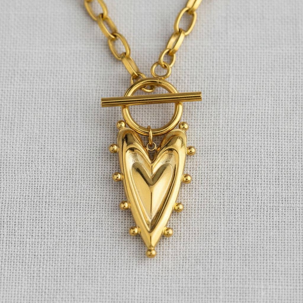Double Layer Heart Pendant Necklace