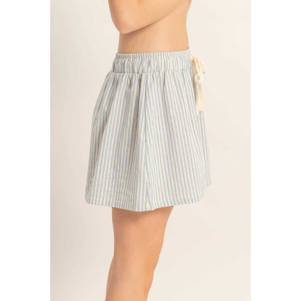 Striped Sky Blue Shorts