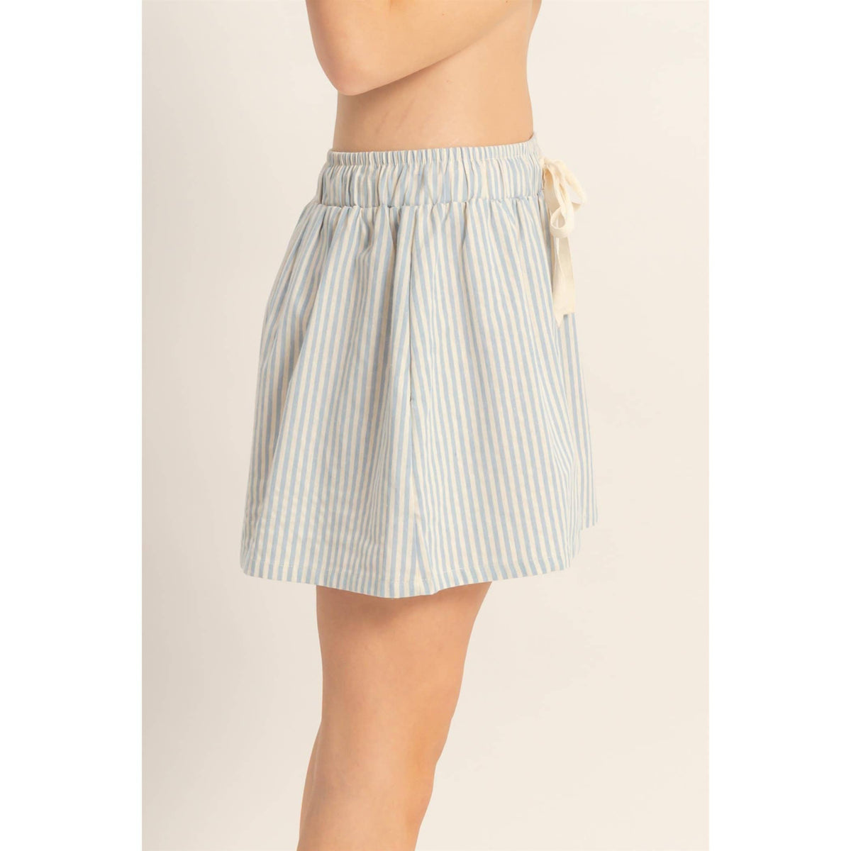 Striped Sky Blue Shorts