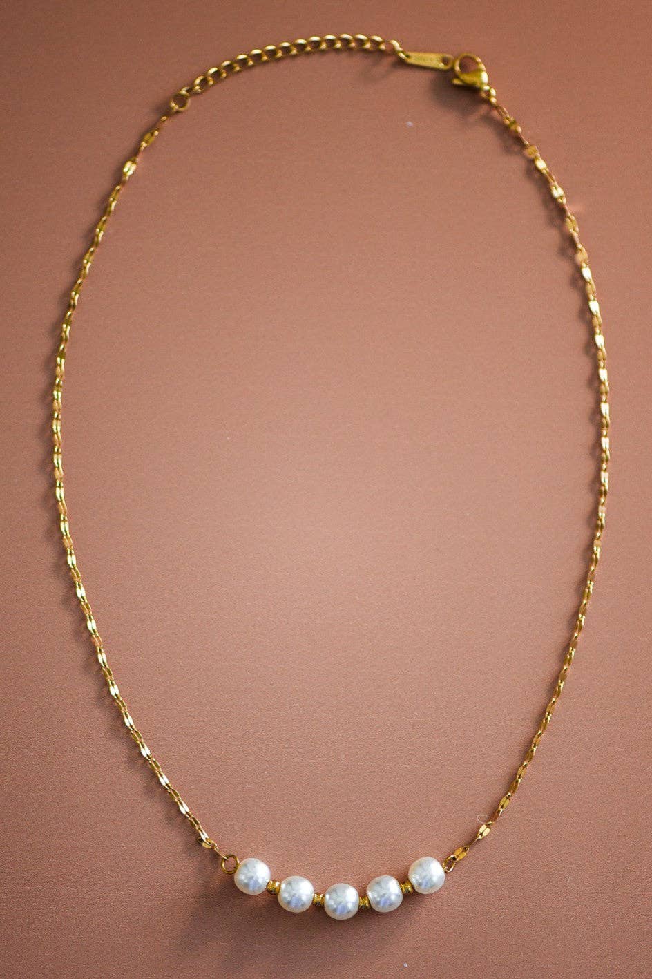 18K Gold Plated Waterproof Stainless Steel Chain Necklace - 7235: S0OX3T7235 Gold
