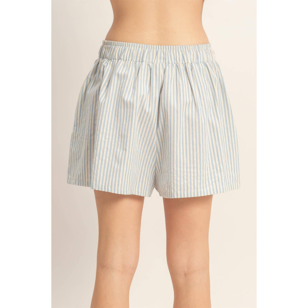 Striped Sky Blue Shorts