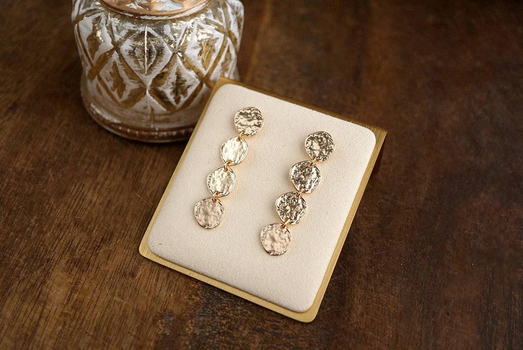 Mixed Metal Dangle Earrings