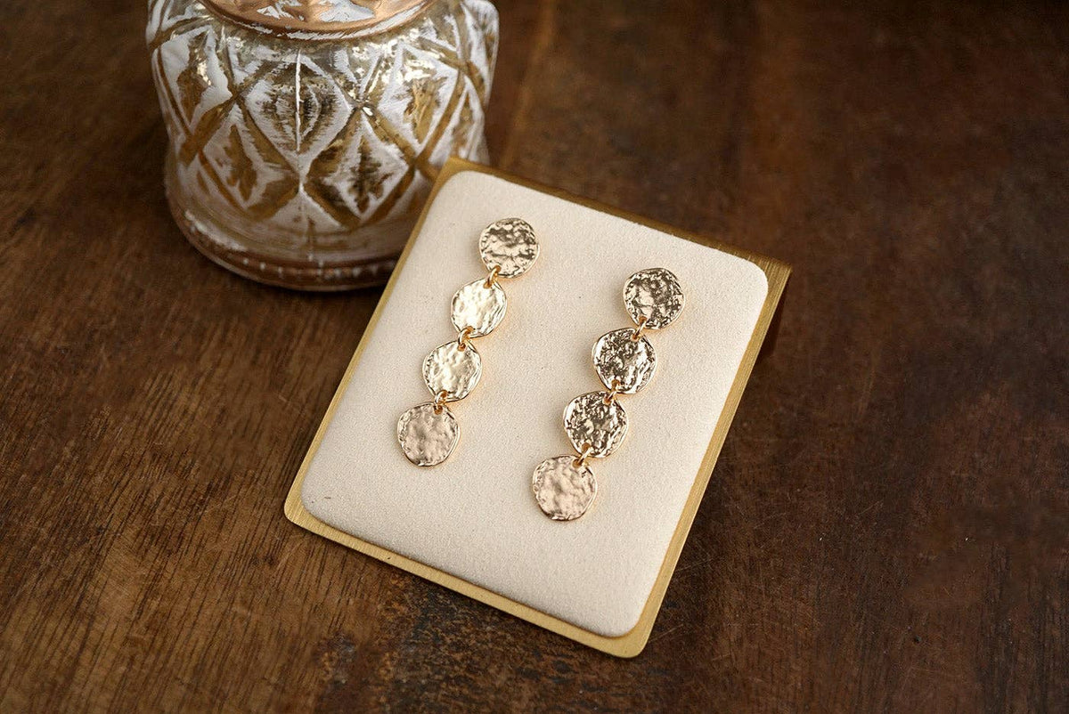 Mixed Metal Dangle Earrings