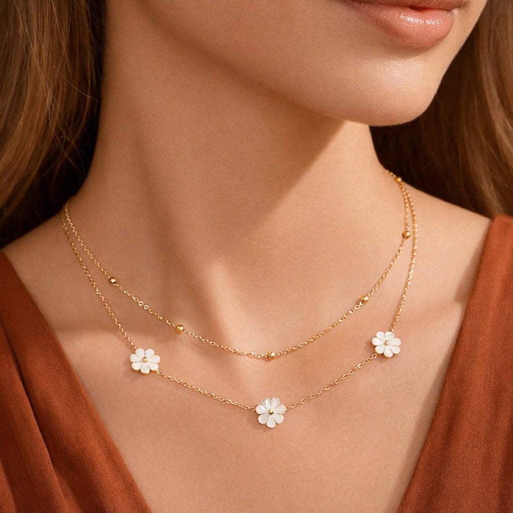 18K Gold PVD Plated Waterproof Stainless Steel Chain Necklace - 7669: S0OX3T7669h