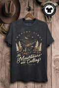 Mountain Call T- Shirt: Vintage Black Mineral Wash