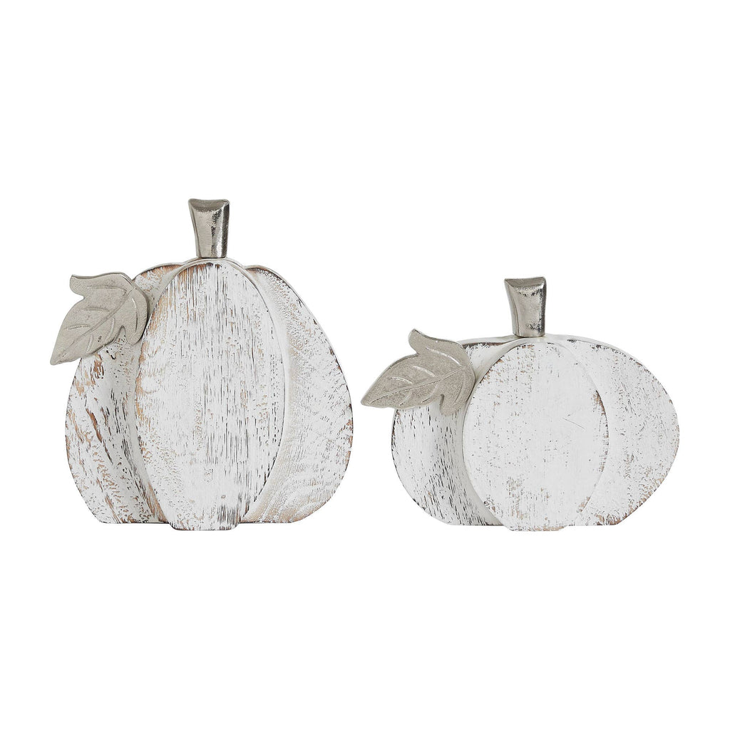 Distressed White Pumpkin Set