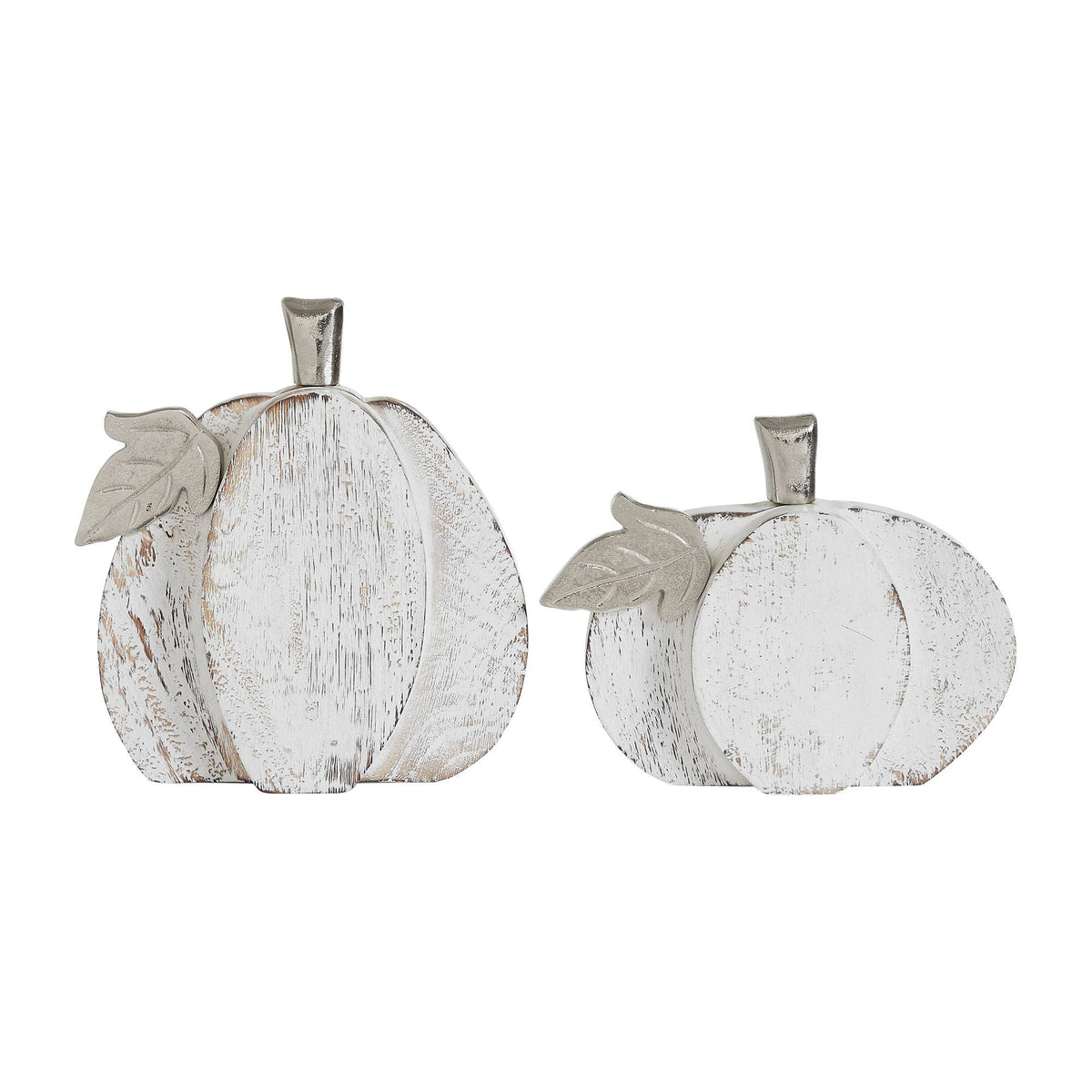 Distressed White Pumpkin Set