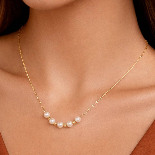 18K Gold Plated Waterproof Stainless Steel Chain Necklace - 7235: S0OX3T7235 Gold