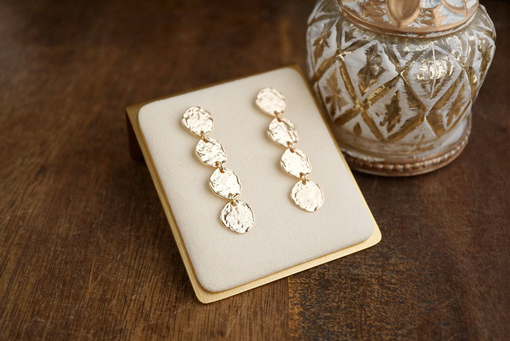 Mixed Metal Dangle Earrings