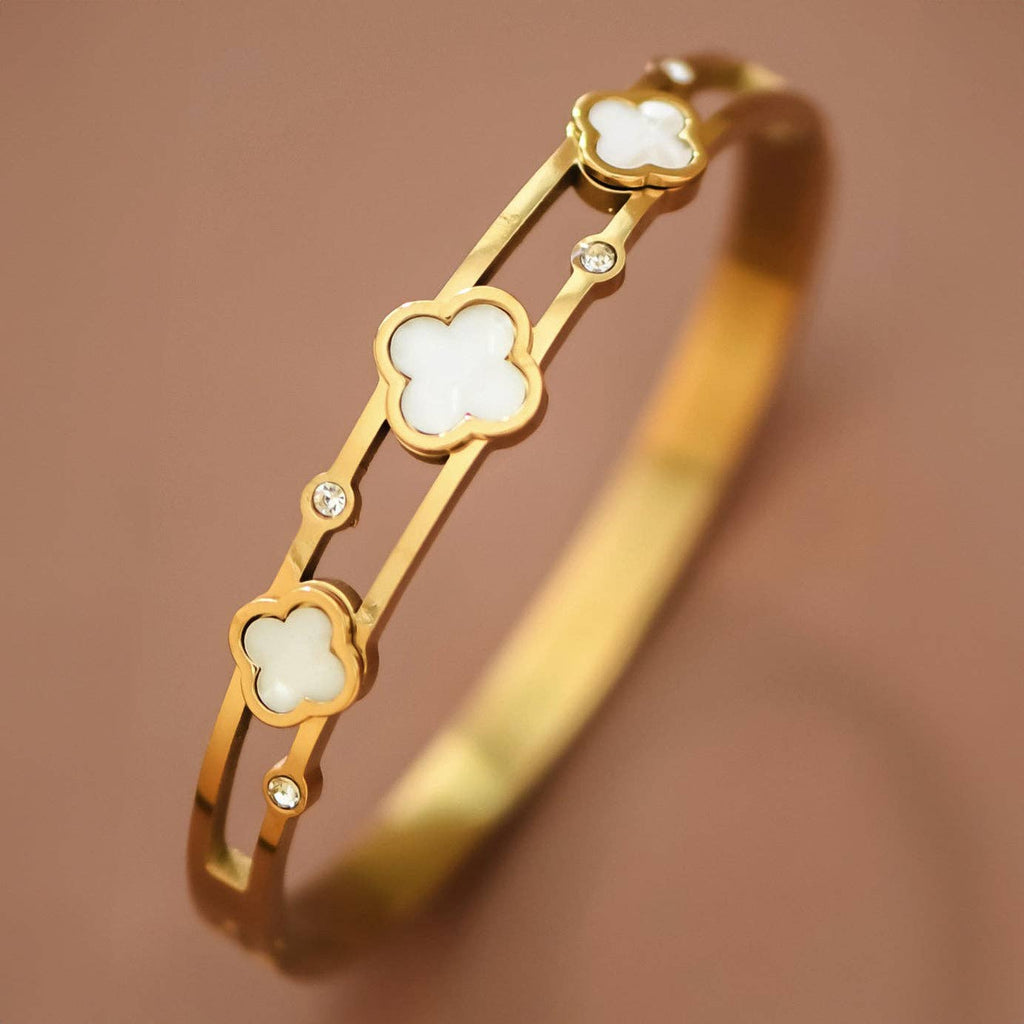 18K Gold Plated Waterproof Stainless Steel Bangle - 7732: S0OX3T7732