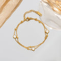 18K STAINLESS STEEL TARNISH FREE CLOVER BRACELET | 40B5173: White
