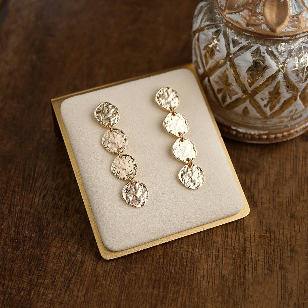 Mixed Metal Dangle Earrings